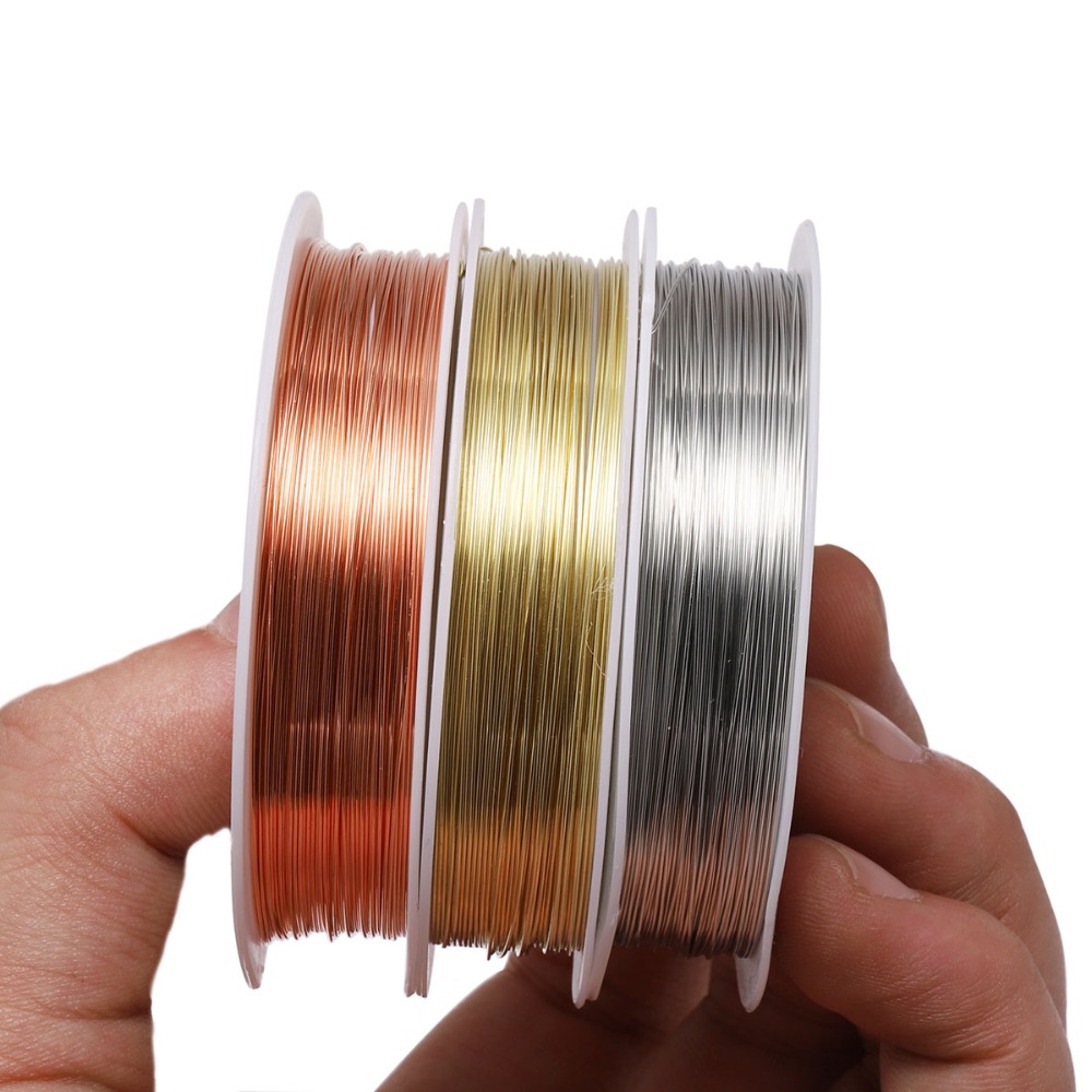 Art Craft Wire - Fil de cuivre argent/or/rose de 0,2