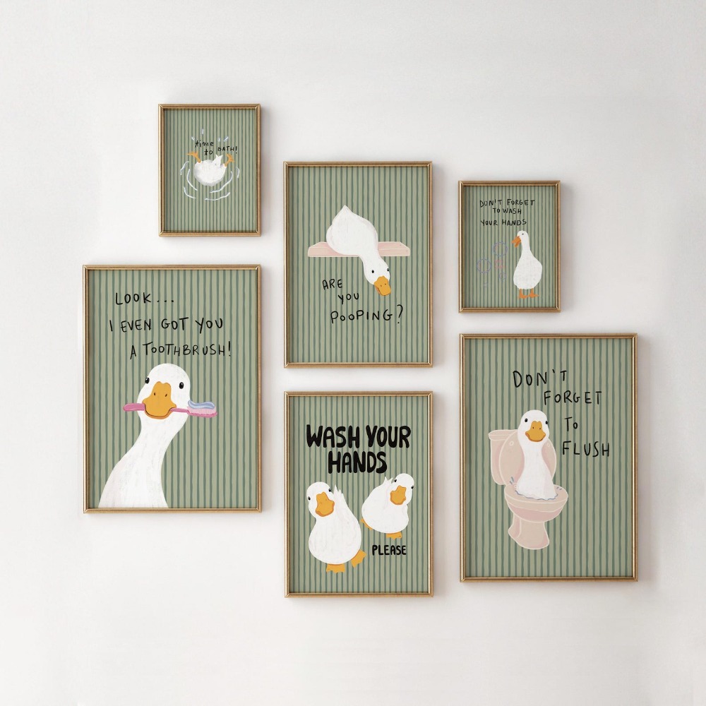 Art Craft Duck - Décoration murale sans cadre pour salle