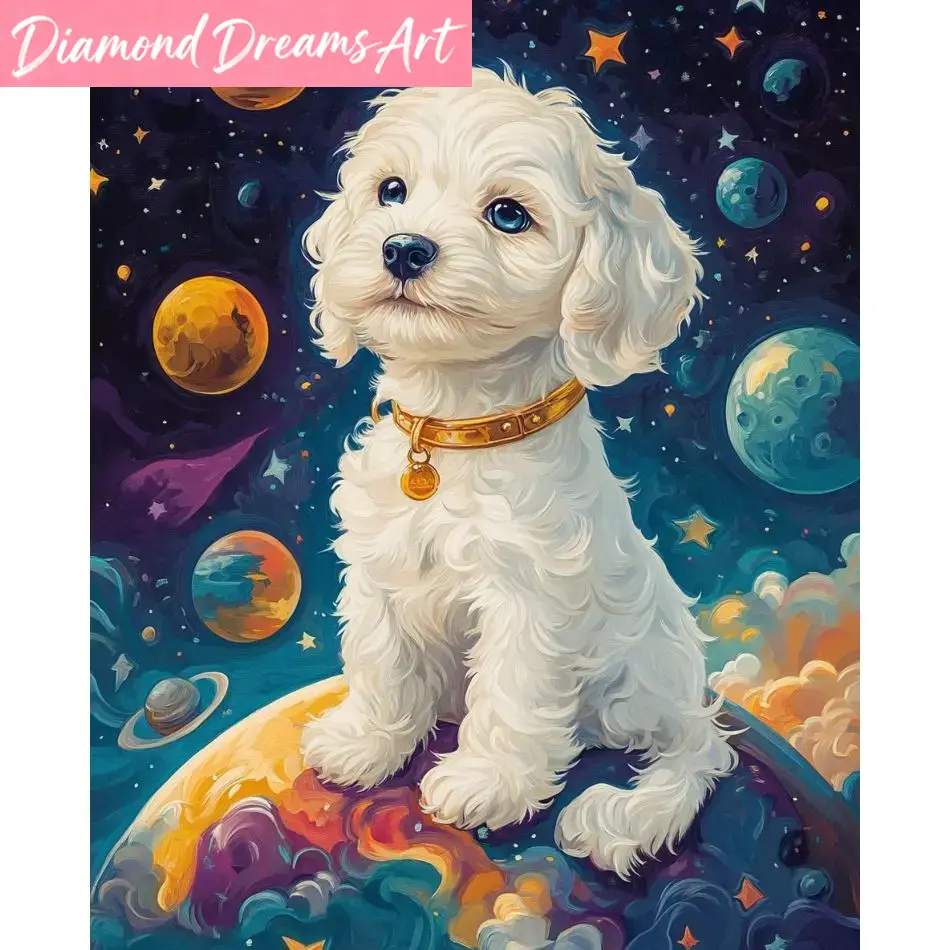 Art Craft Ideas With Paper - Peinture diamant 5D sans cadre, Chien,