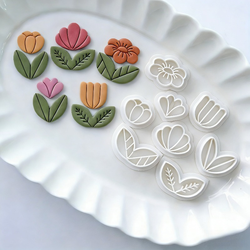 Art Craft With Leaves - 8 emporte-pièces à ressort en pâte