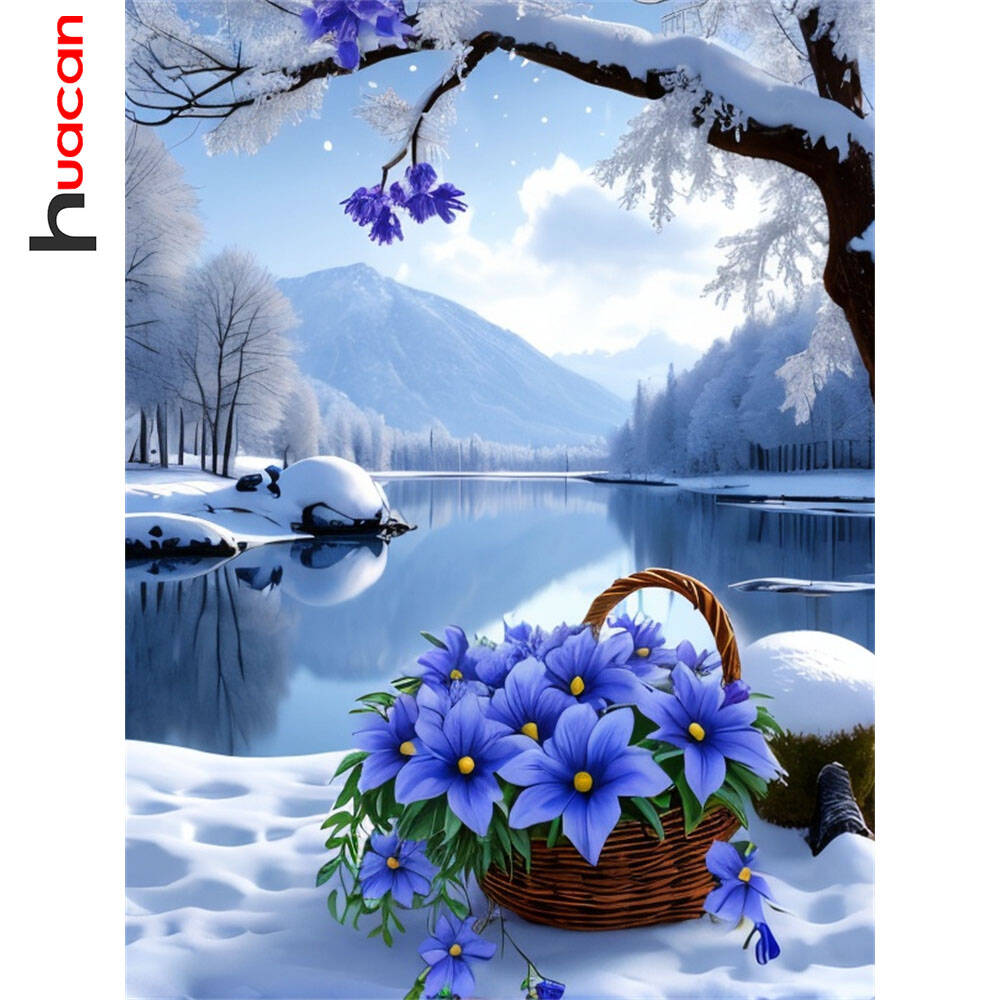 Art Craft Winter - Huacan-Coutumes de diamant DolDave Sky, broderie