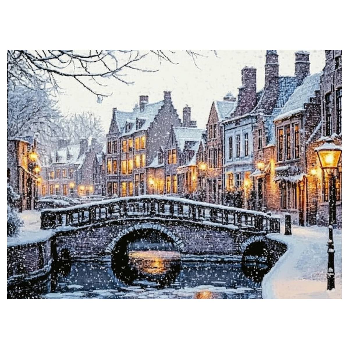 Art Craft Winter - La ville en hiver 30X40CM/11.8X15.7in Kit
