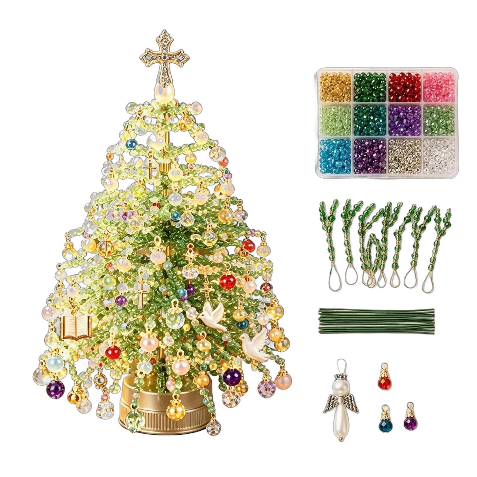 Art Craft Winter - Kit d'arbres de Noël perlés, projet