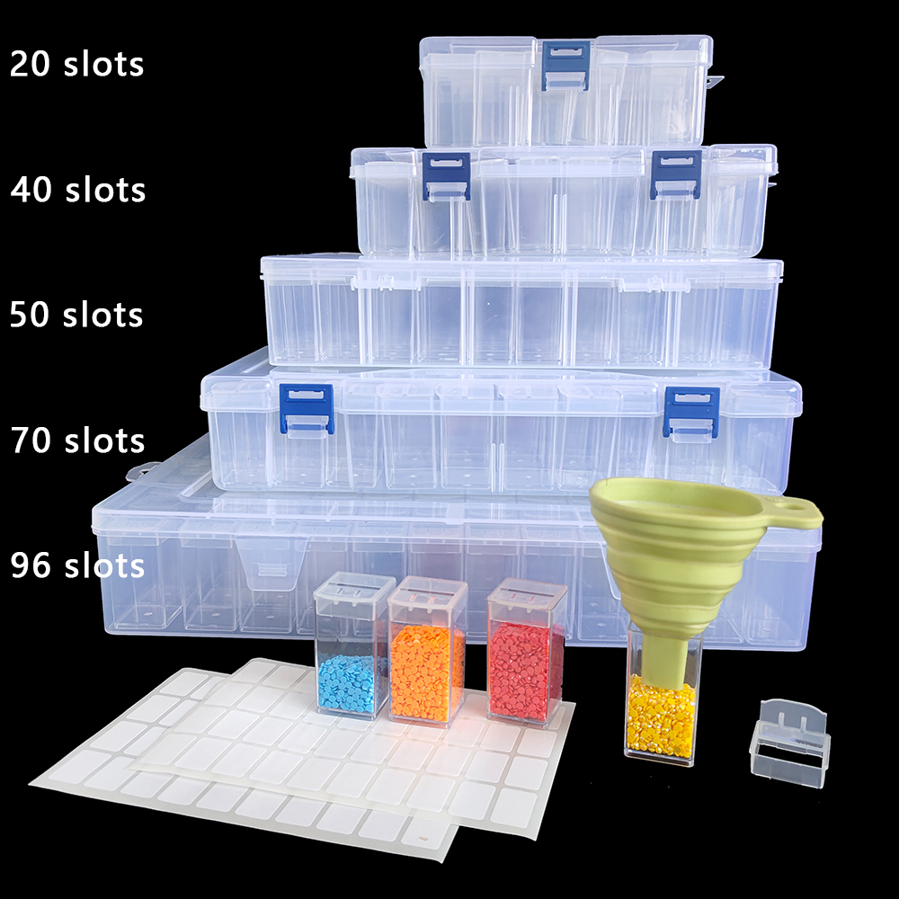 Box Art And Craft - Boîte de rangement carrée en plastique