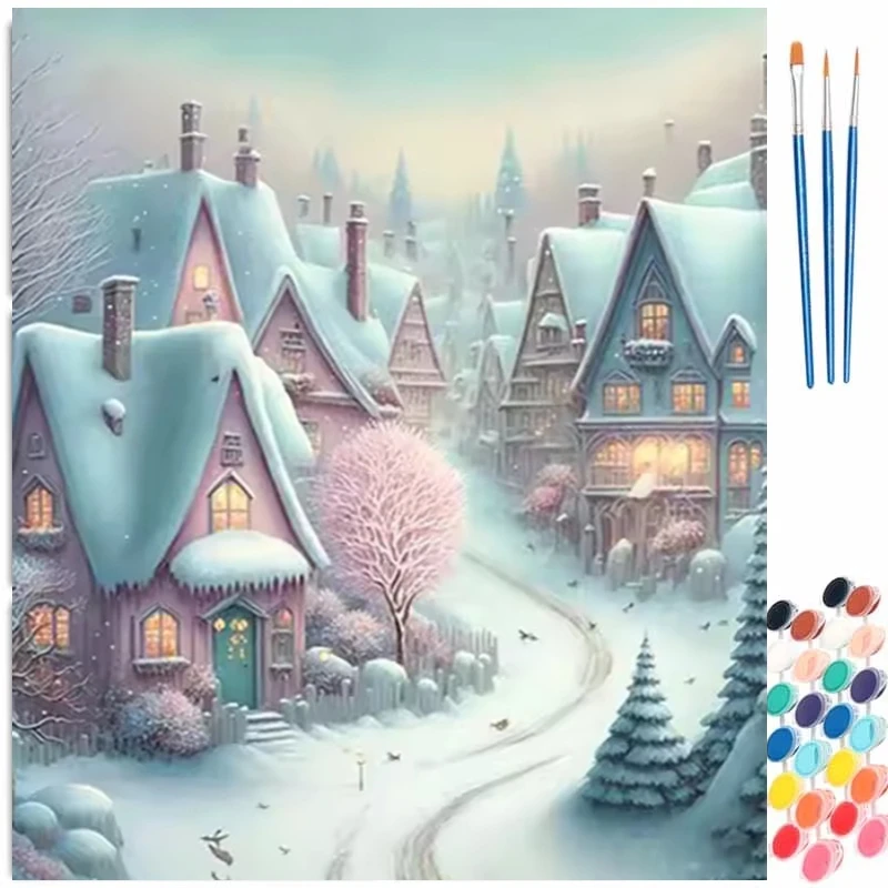 Art Craft Winter - Kit de peinture par numéros pour