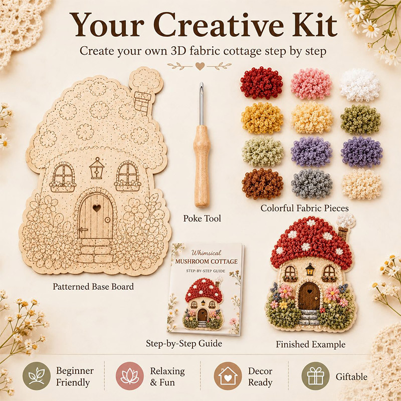 Kit DIY Poke Art Maison Champi - Art Craft Decoration avis et prix