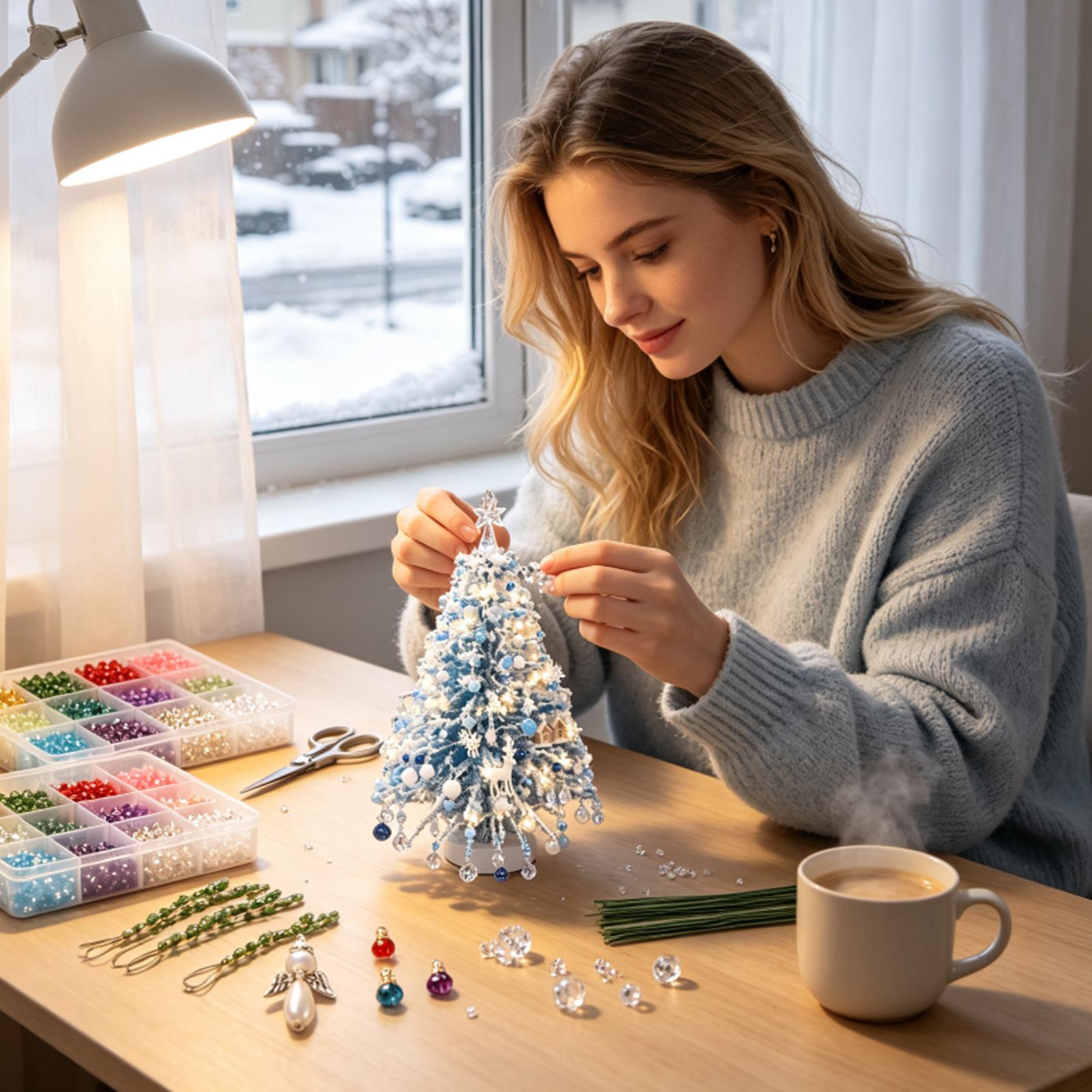 Kit d'arbres de Noël perlés, p - Art Craft Winter avis et prix