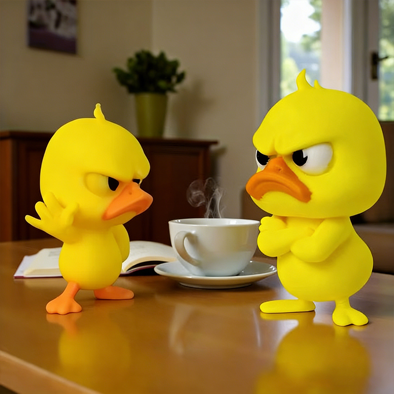Statue de canard jaune en colè - Art Craft Duck avis et prix