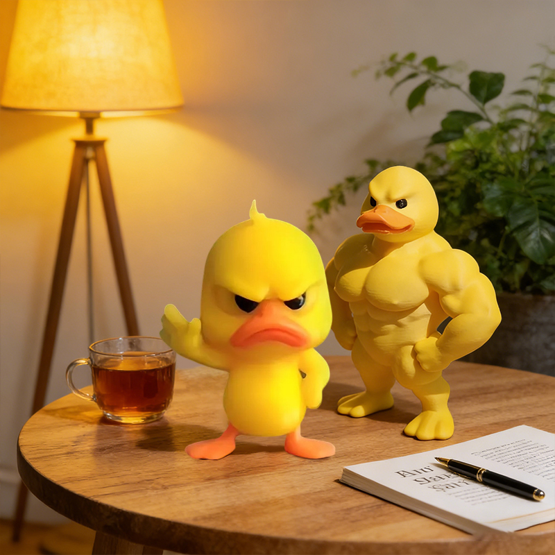 Statue de canard jaune en colè - Art Craft Duck avis et prix
